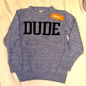 NWT GYMBOREE BLUE DUDE SWEATER 7 8 NEW